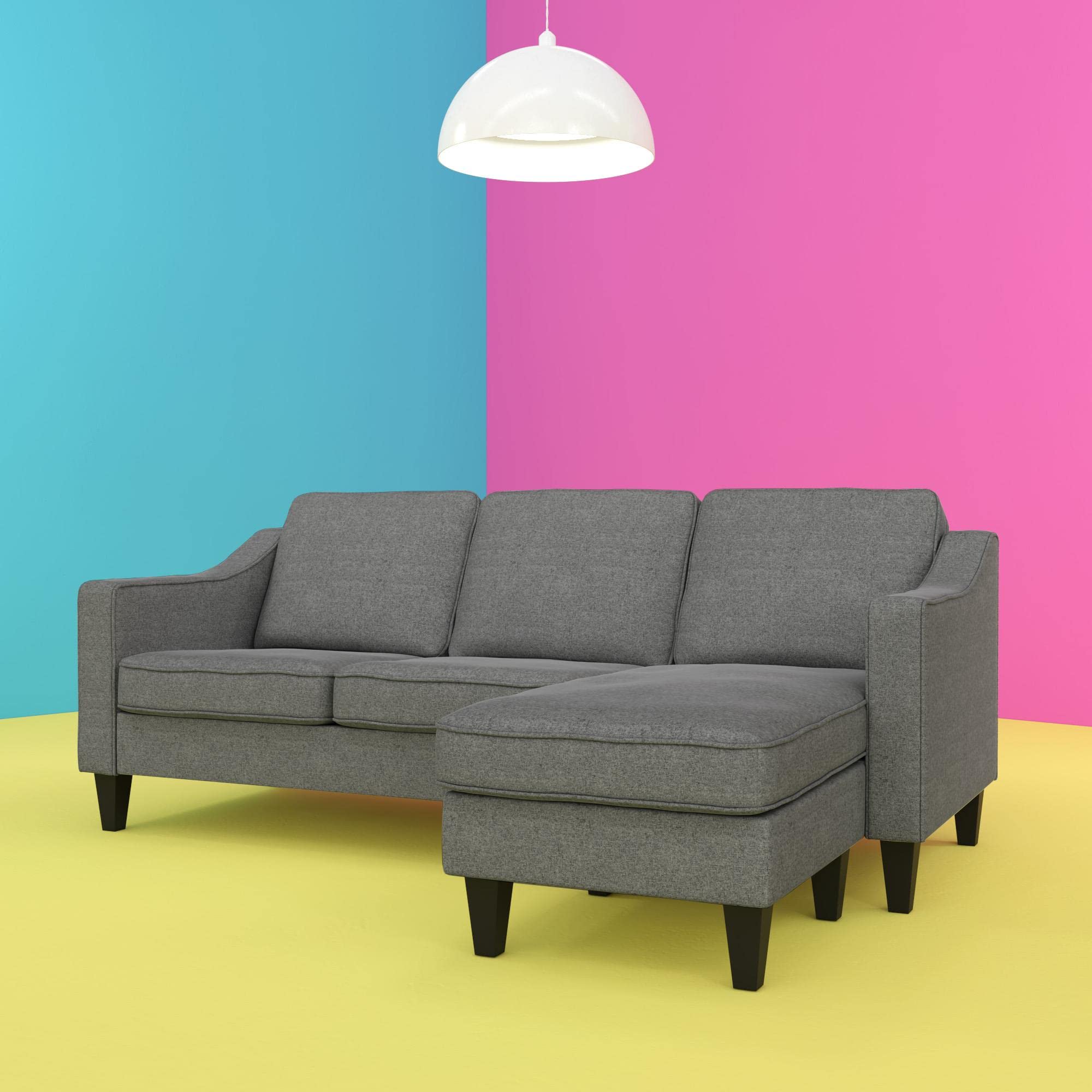 Rackhams Grey Brighton Sectional 3-Seater Sofa