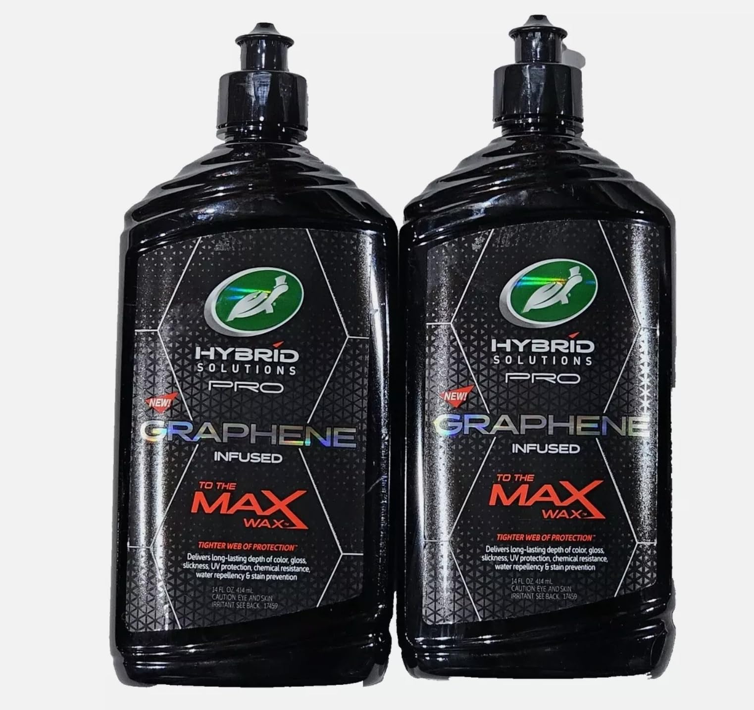 Turtle NEW Hybrid Solutions PRO, GRAPHENE INFUSED, Max Wax Compound 14oz - 2 PACK