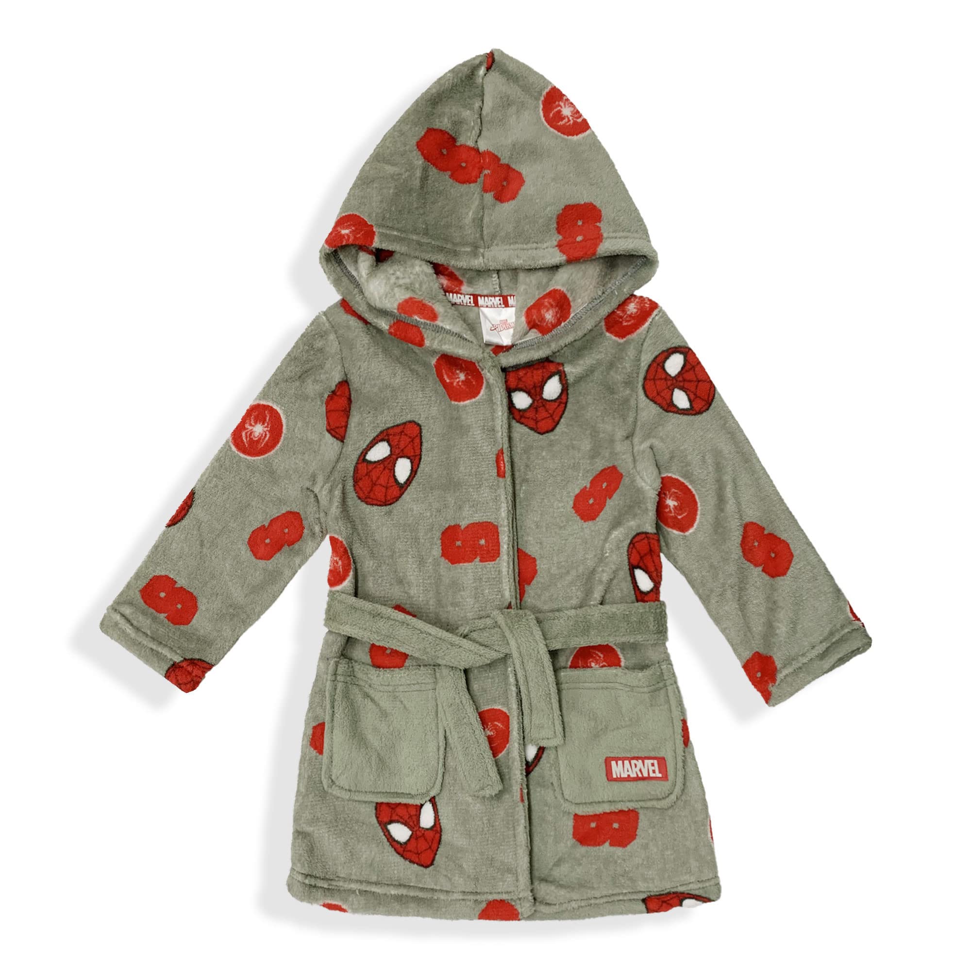 Marvel Spiderman VH2046 - Albornoz con capucha para niños, verde, 3 años