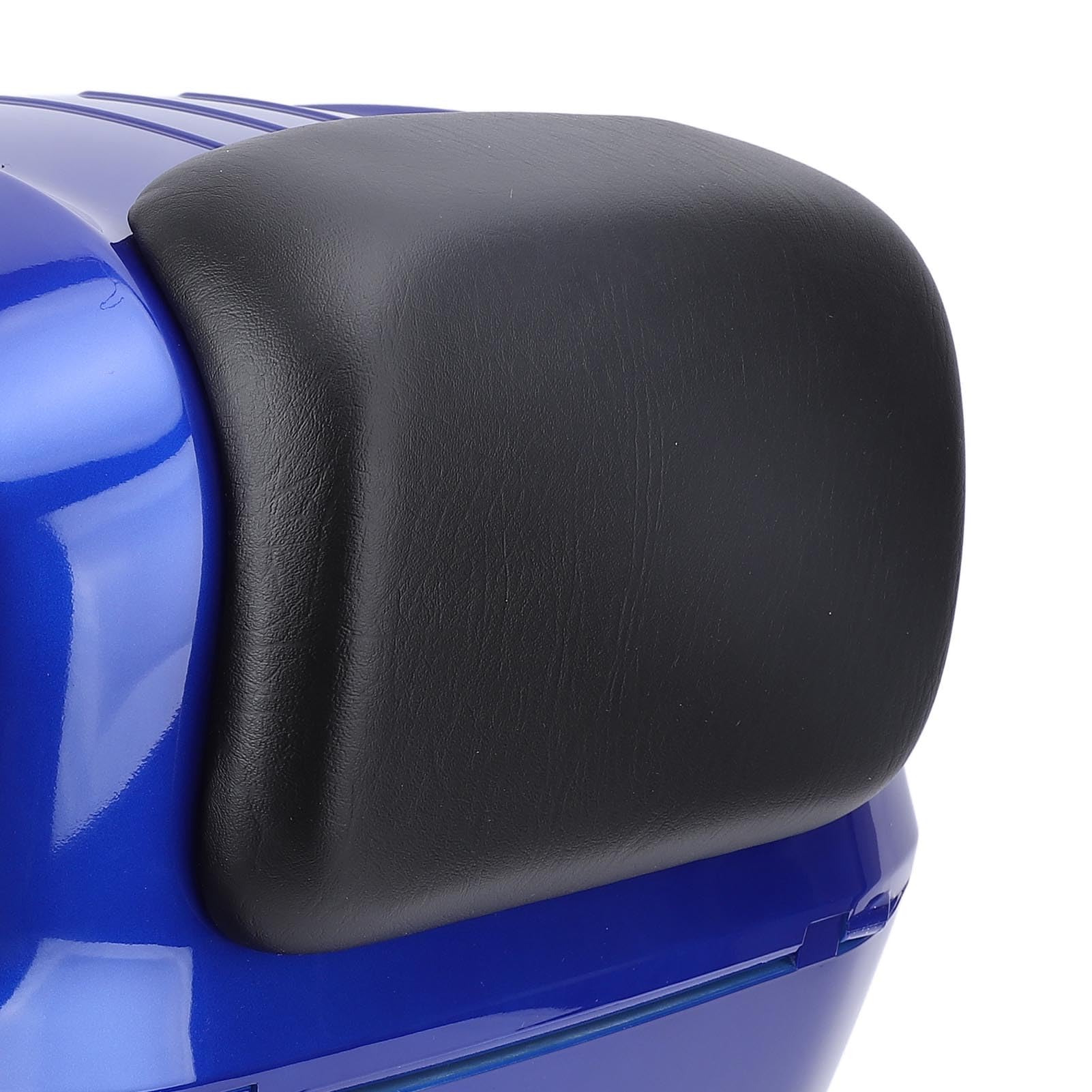 CHICIRIS Top Case de Moto, Coffre de Rangement 33 L ABS Verrouillable avec Doublure en PU Amovible et Lavable pour Motos, Scooters, Vélos électriques (Blue)