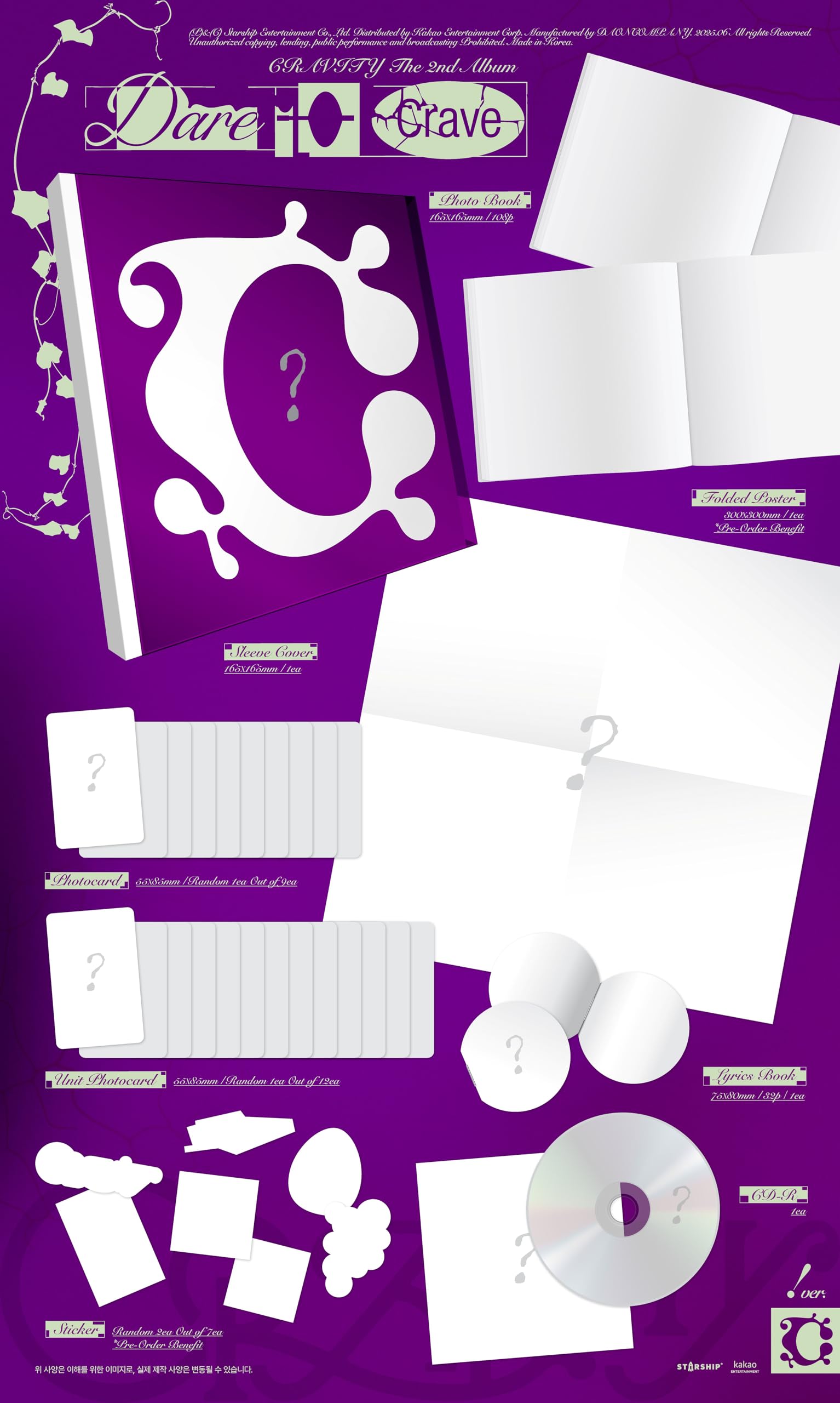 Amazon.com: CRAVITY DARE TO CRAVE 2nd Album with Tracking Sealed