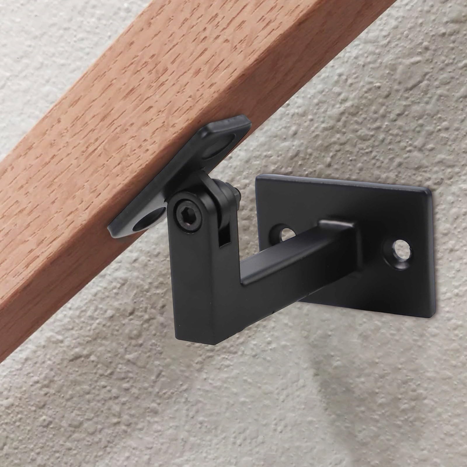 Staffa regolabile per corrimano, 4 pezzi, supporto per ringhiera in ferro battuto, kit di supporto per balaustra per scale fai da te per tubi metallici o aste in legno