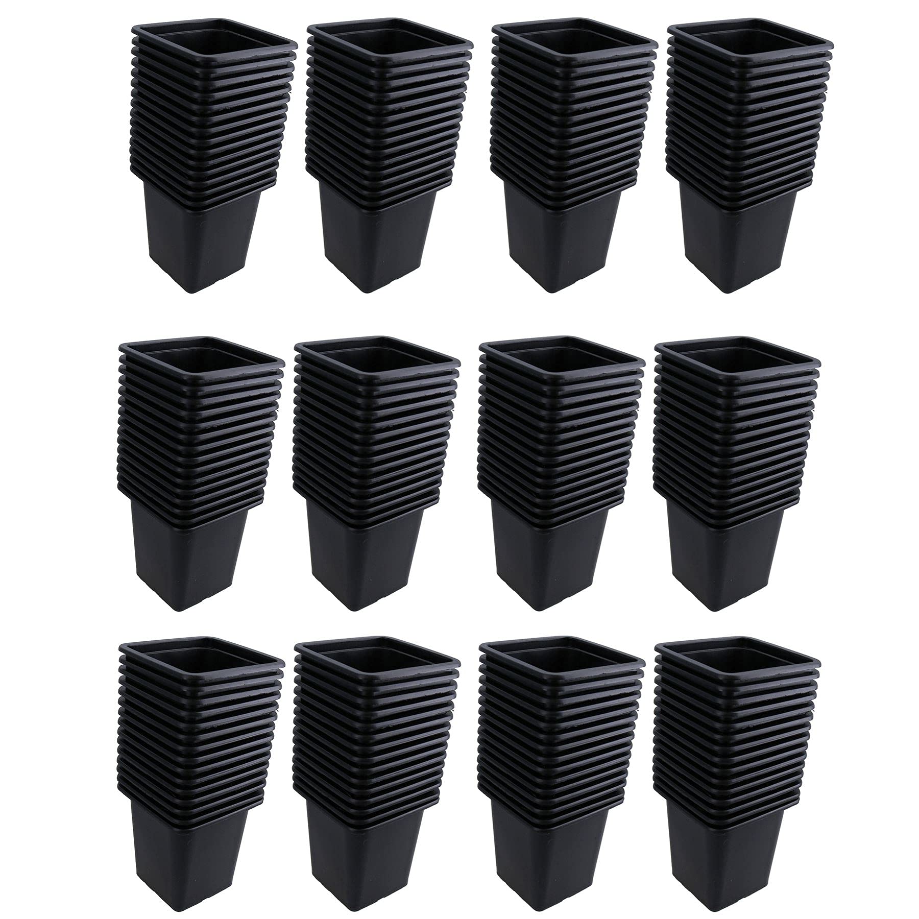 AB Tools Mini Plastic Plant Flower Seeds Pots Pot 7cm Square Garden Trays 180pcs