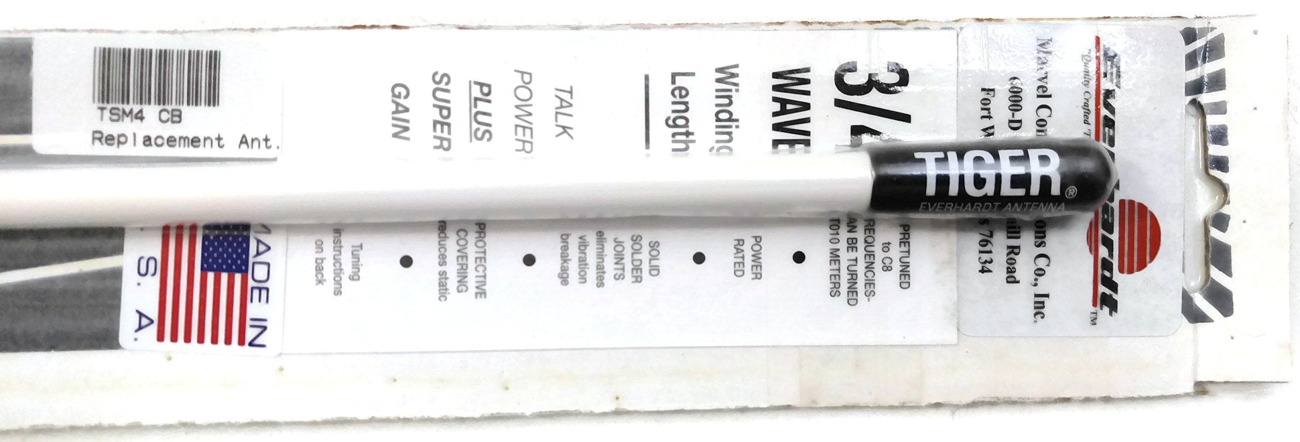 TSM4-W 3/4 Wave 4 ft Fiberglass â€œSuper Flexâ€ CB Radio Antenna - White