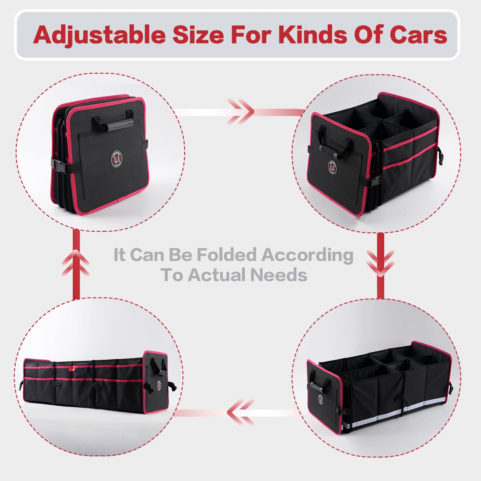 Amazon.com: LIBZAKI Car Trunk Organizer,3 Compartments Big Trunk