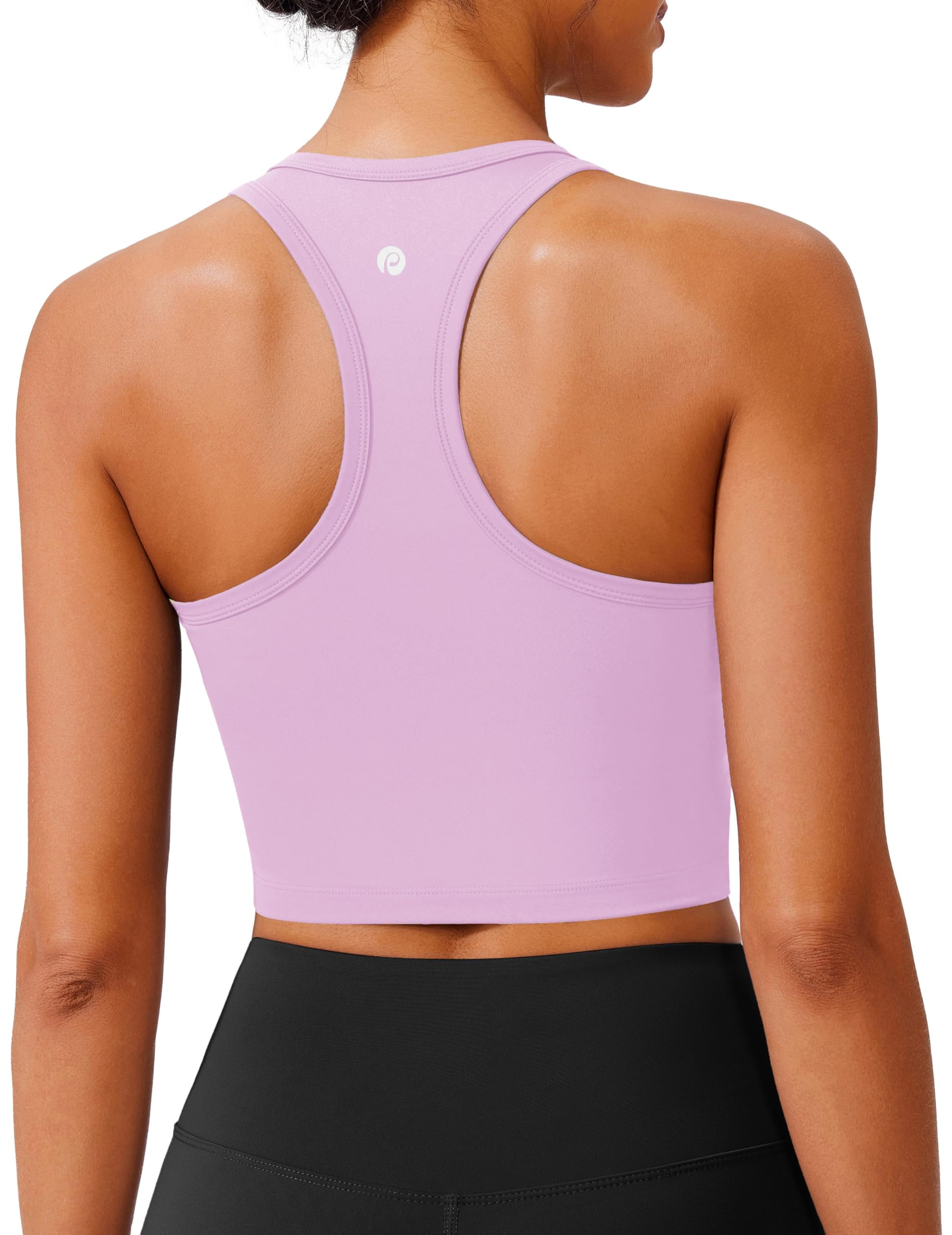 PINSPARK Sports Bra for Women Racerback Tank Tops Light Support Workout Top