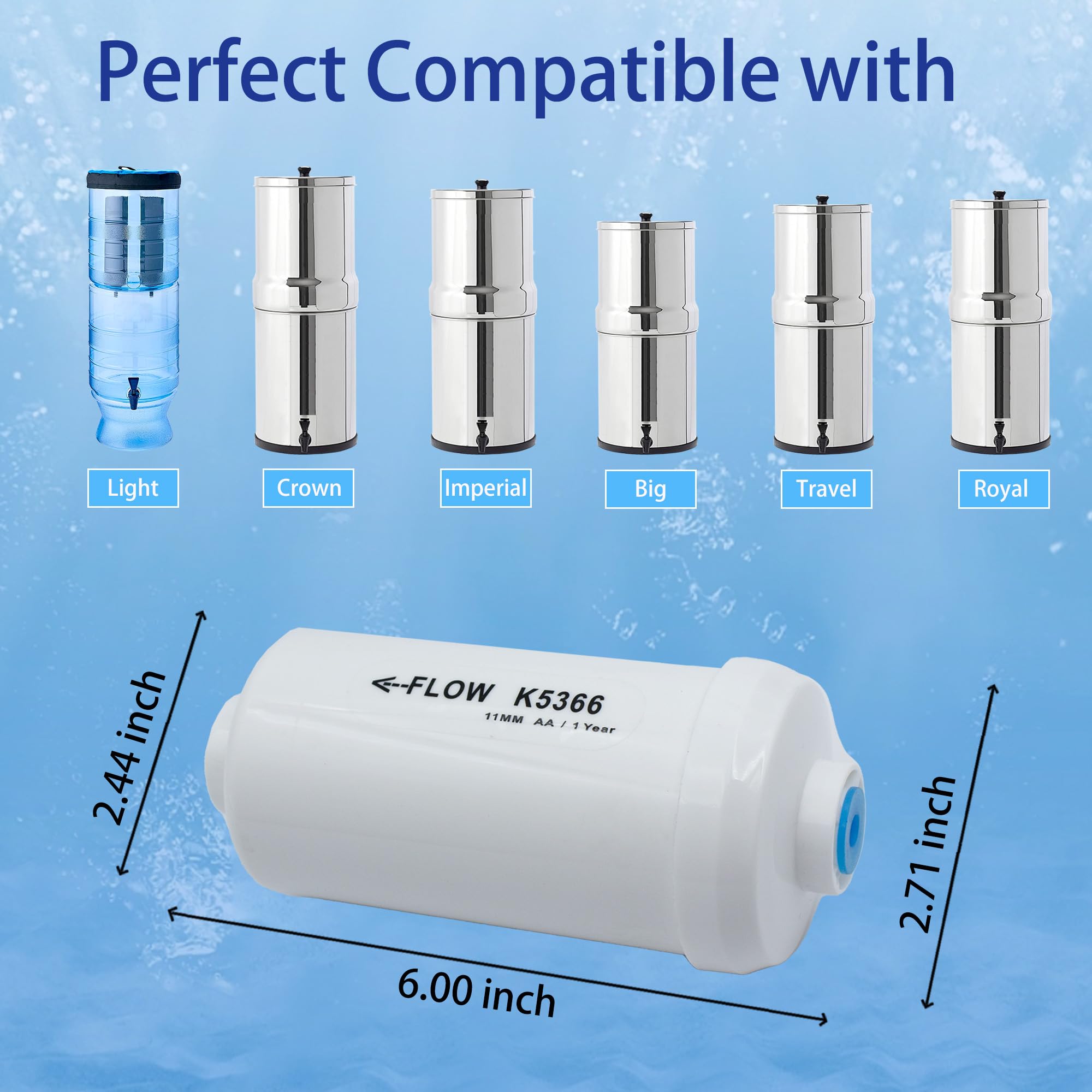 Orku Fluoride Filter - Replacement For Berkey PF-2 Arsenic Reduction - View #12