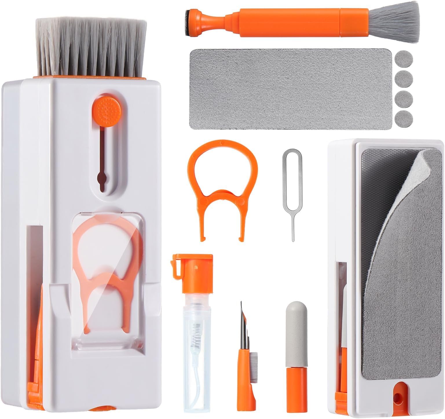 Vinabo 11 in 1 Kit Pulizia, Kit di Pulizia Tastiera PC, Keyboard Cleaner Multifunzionale, Spazzola Pulisci Schermo, per Tablet, Auricolari Bluetooth, Phone, Fotocamera (Confezione da 5)