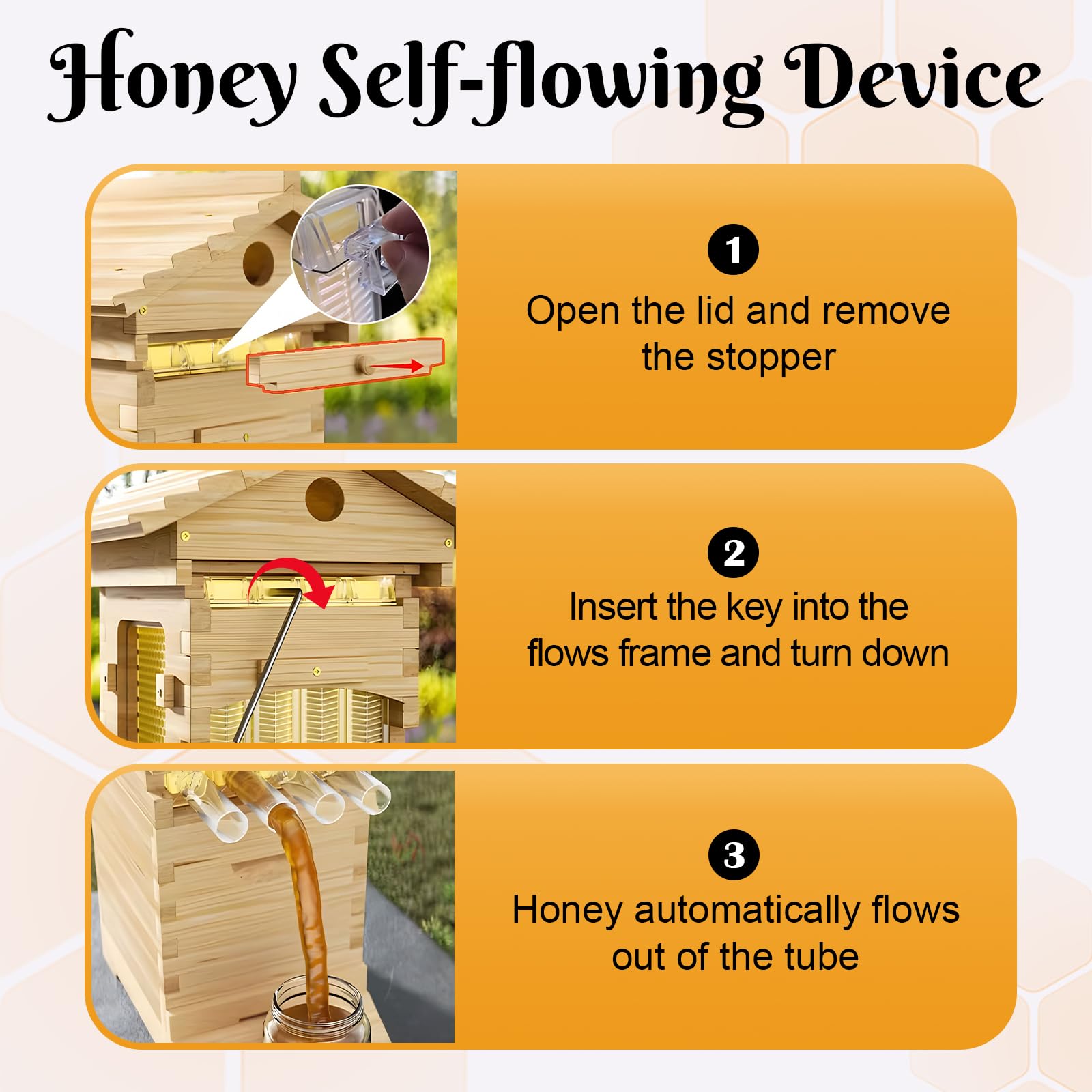 BEE-HIVE フライヤー VEVOR Bee Hive 40 Frame Bee Hives Starter Kit, Beeswax