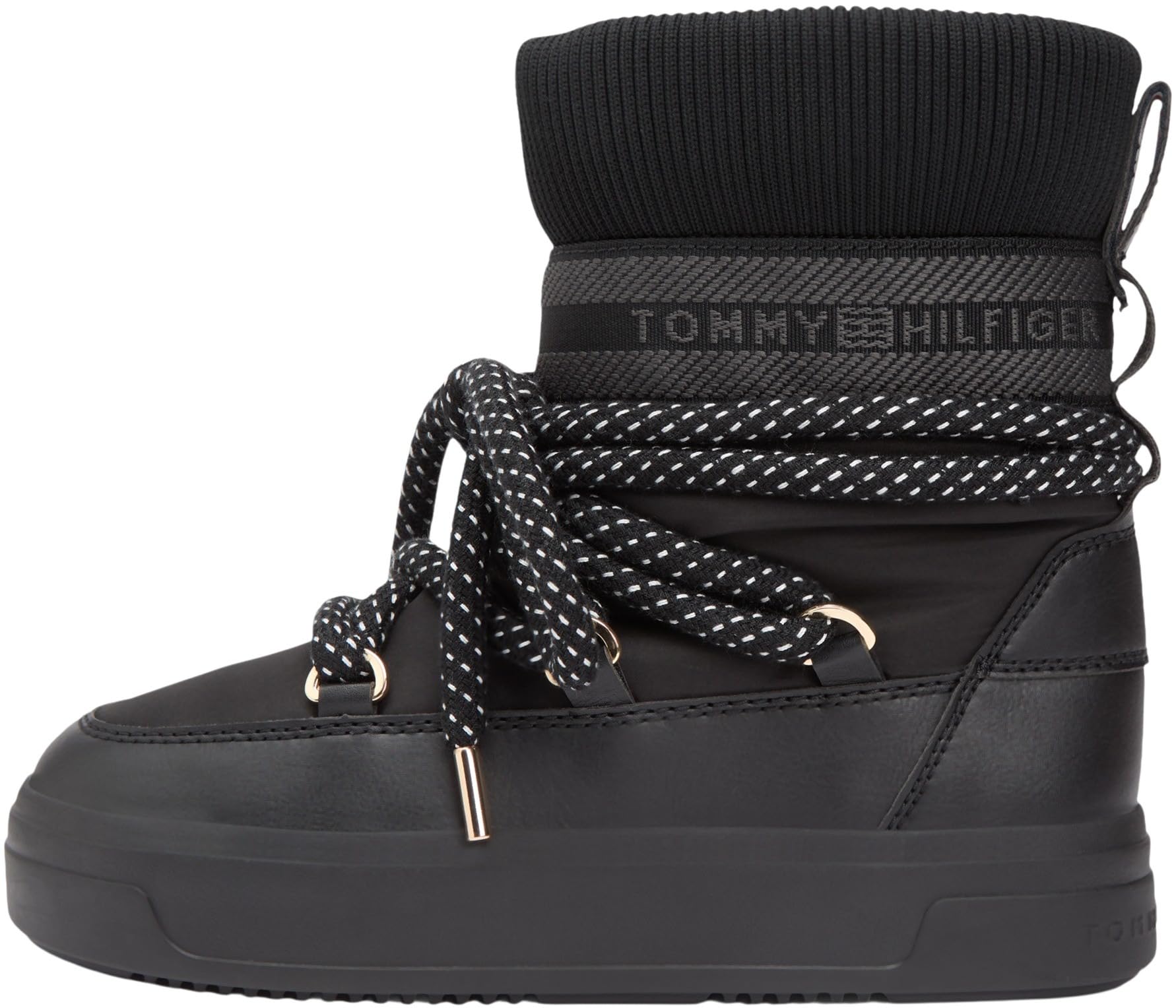 Tommy Hilfiger Damen Schneestiefel wasserabweisend Fw0fw09260 Outdoor, Black, 39 EU