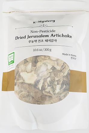 Non-Pesticide Dried Jerusalem Artichoke, 300g 10.6oz, No Agricultural Chemicals, from South Korea 100%