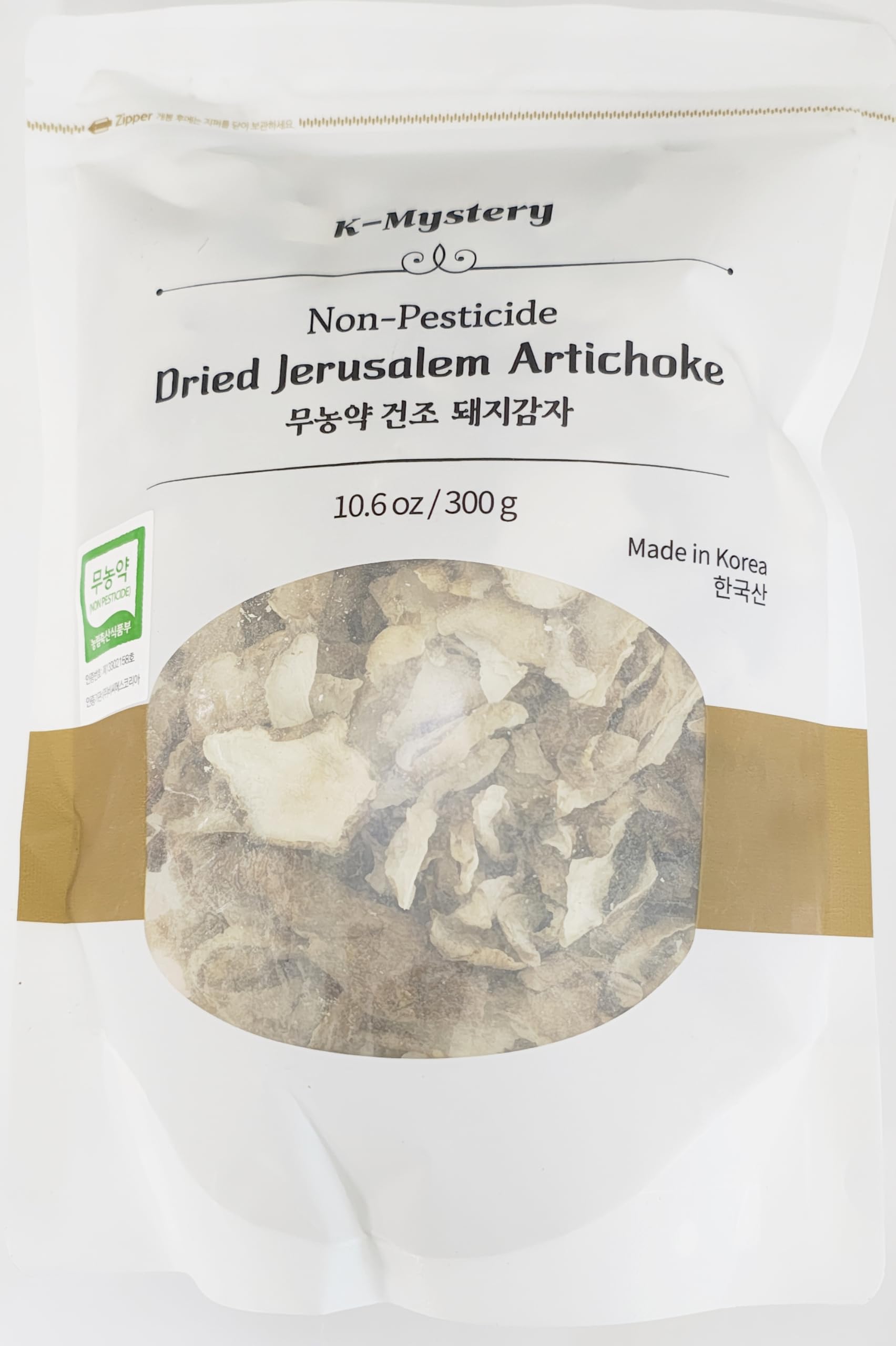 Non-Pesticide Dried Jerusalem Artichoke, 무농약 말린 돼지감자 300g (10.6oz), No Agricultural Chemicals, from South Korea 100%
