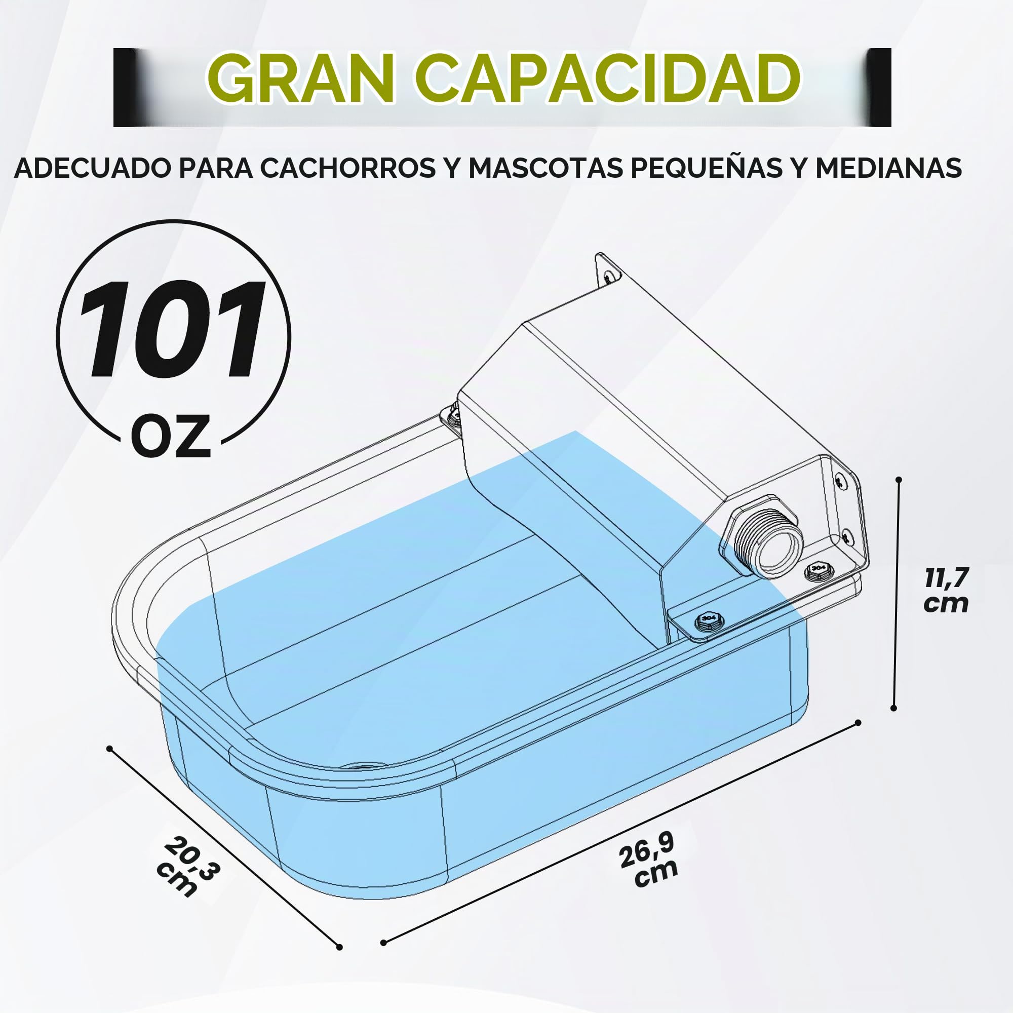 Dispensador automático de agua para perros para exteriores