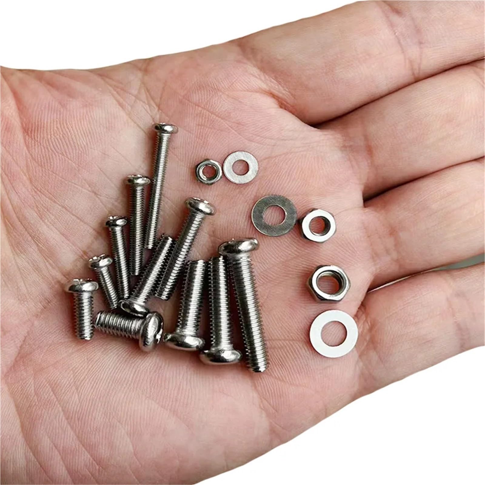 Juego De Tornillos Y Tuercas Juego de tuercas y pernos for máquina cruceta acero inoxidable 360 ​​piezas, que incluyen M3, M4, M5, for aplicaciones industriales científicas