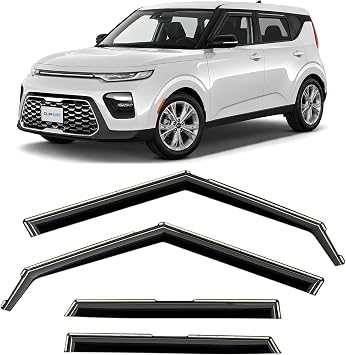 CLIM ART in-Channel Incredibly Durable Rain Guards for Kia Soul 2020-2025, Original Window Deflectors, Vent Window Visors, Vent Deflector, 4 pcs. - 620285
