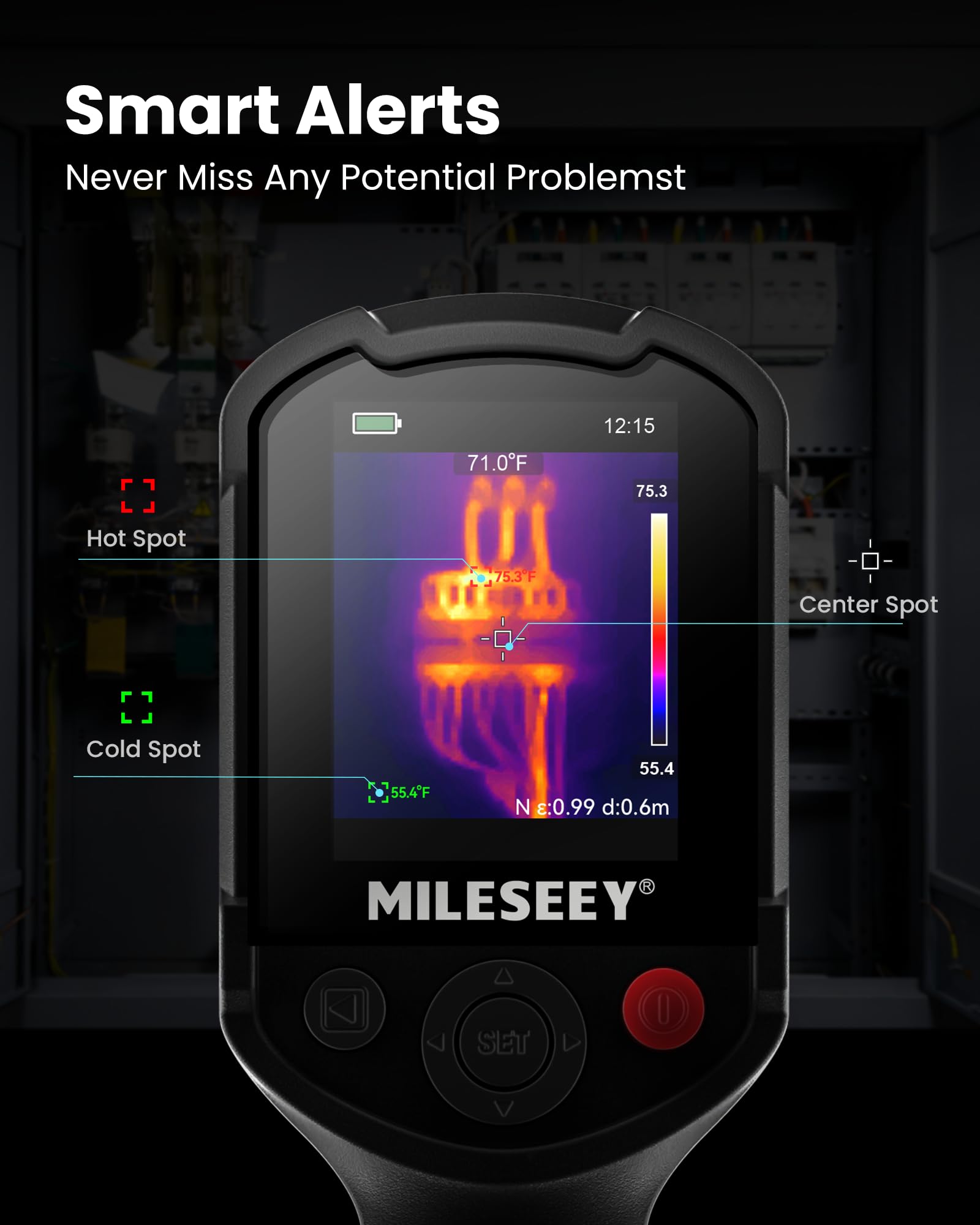 MILESEEY Termocamera Portatile, TR20 PRO Termocamera con Risoluzione IR 320×240, Frequenza di Aggiornamento 50 Hz, NETD ≤ 40 mk, Telecamera Duale Portatile, Analisi Tramite Software per PC