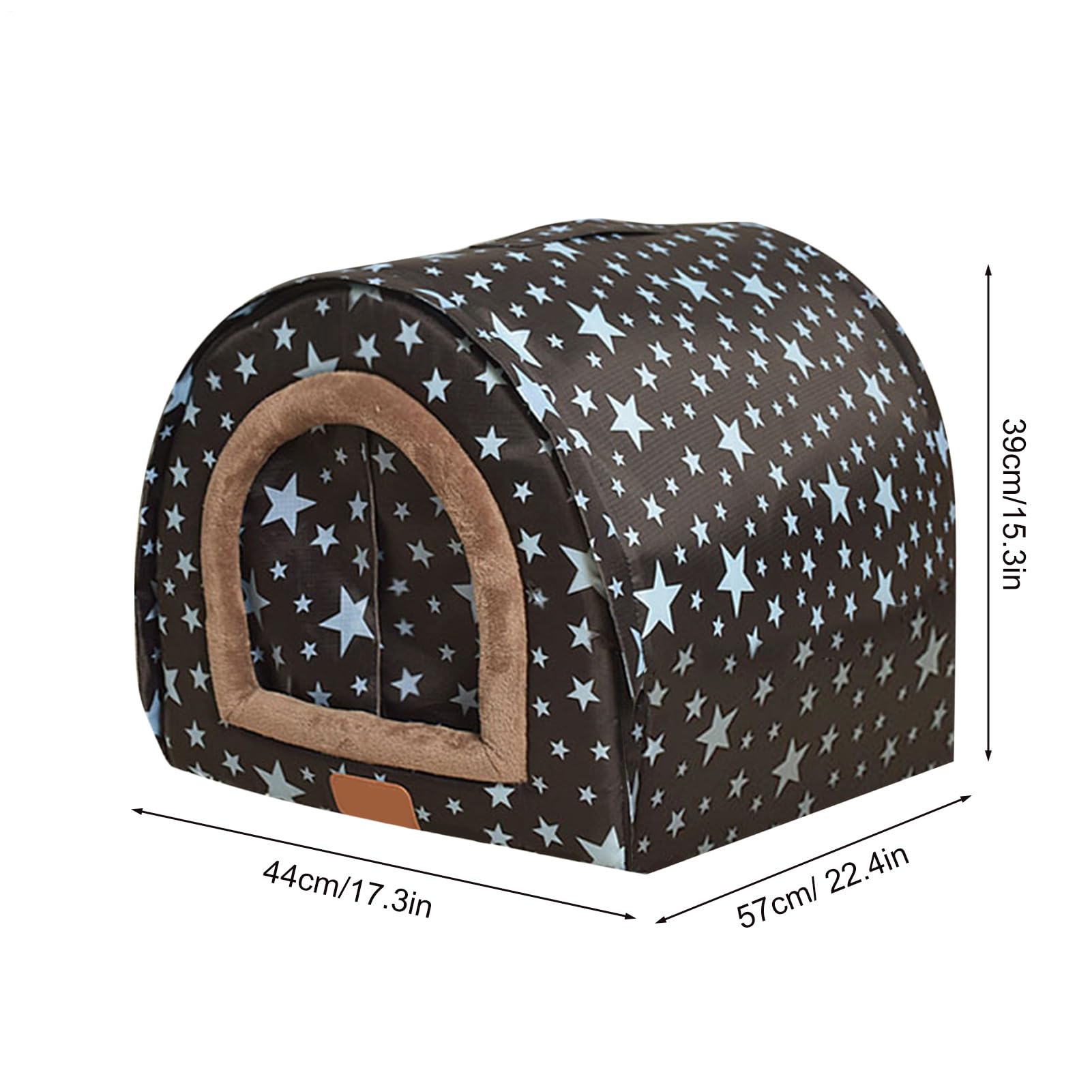 Casa De Invierno Para Mascotas - Cama Convertible Para Perro Y Gato Con | Cortina | Cueva Plegable Y Caliente Para Mascotas | Esponja De Franela De Tela Oxford Impermeable – Cosido