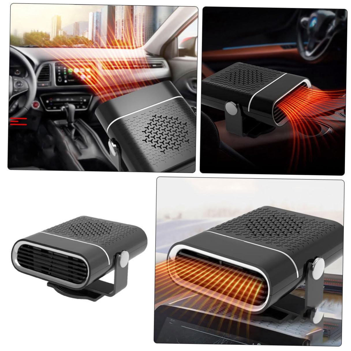 Calentador para Coche Desempañador Eléctrico Portátil Calefactor de Aire para Vehículo Desempañador Ventilador para Coche Calentador para Camión Calefactor Antivaho