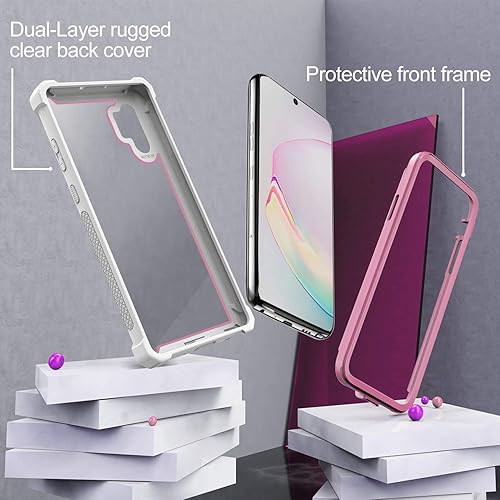 Miniatura 3 de Funda para Samsung Galaxy Note 10 Plus con protector de pantalla, funda protectora de cuerpo completo híbrida de doble capa a prueba de golpes con