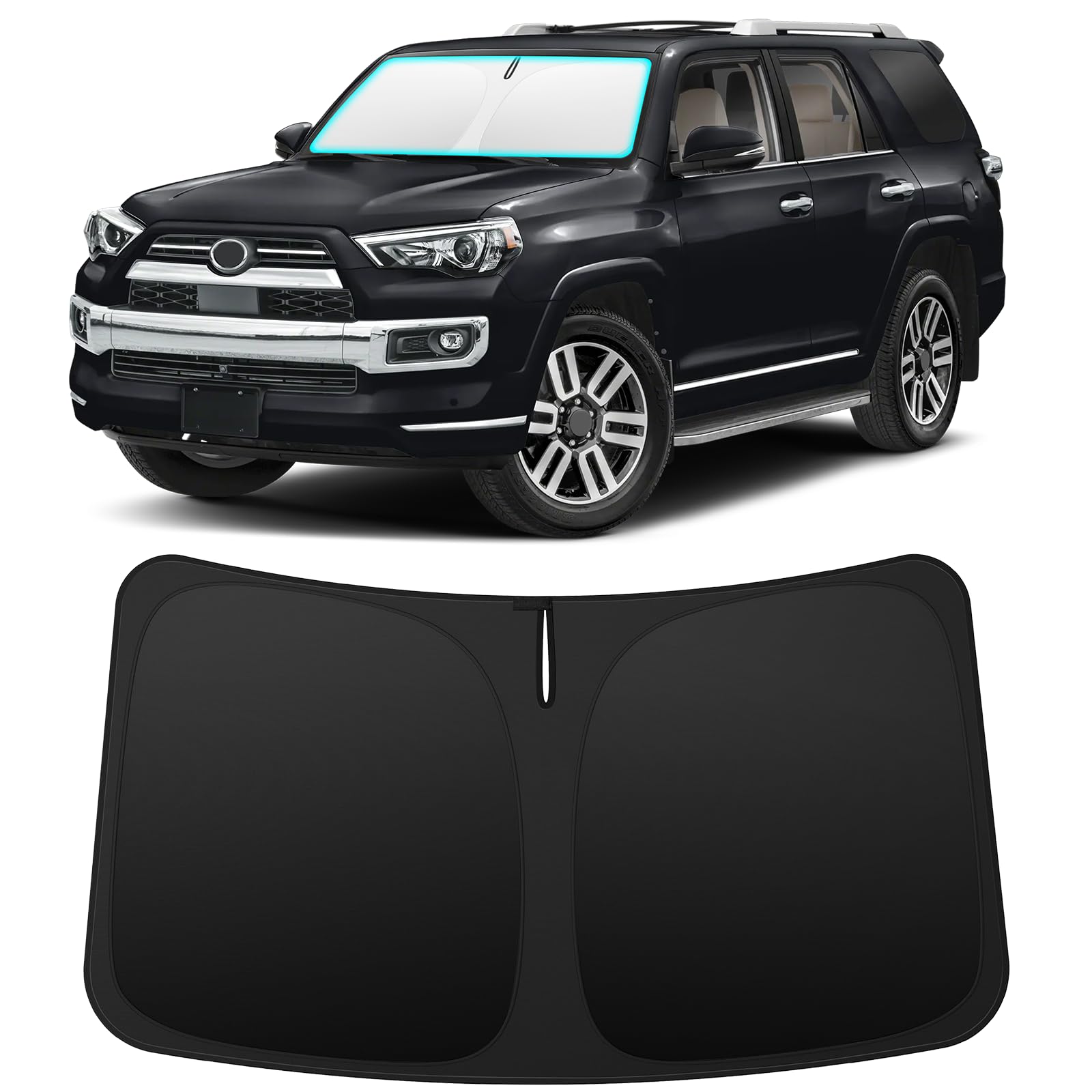 INSAUTO Foldable Windshield Sun Shade for Toyota 4Runner 2010-2025, Heat & UV Protection Car Sunshade with Storage Bag, Keep Interior Cool & Easy Installation