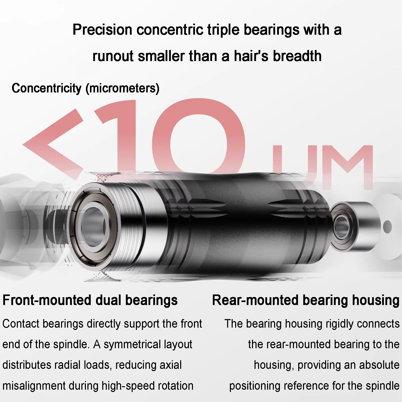 Kit de molinillo neumático de lápiz, herramienta de grabado micro de aire de alta velocidad, 75.000 RPM, 10 cabezales incluidos, capacidad de portabrocas de 2,38 mm/3 mm para corte y pulido industrial