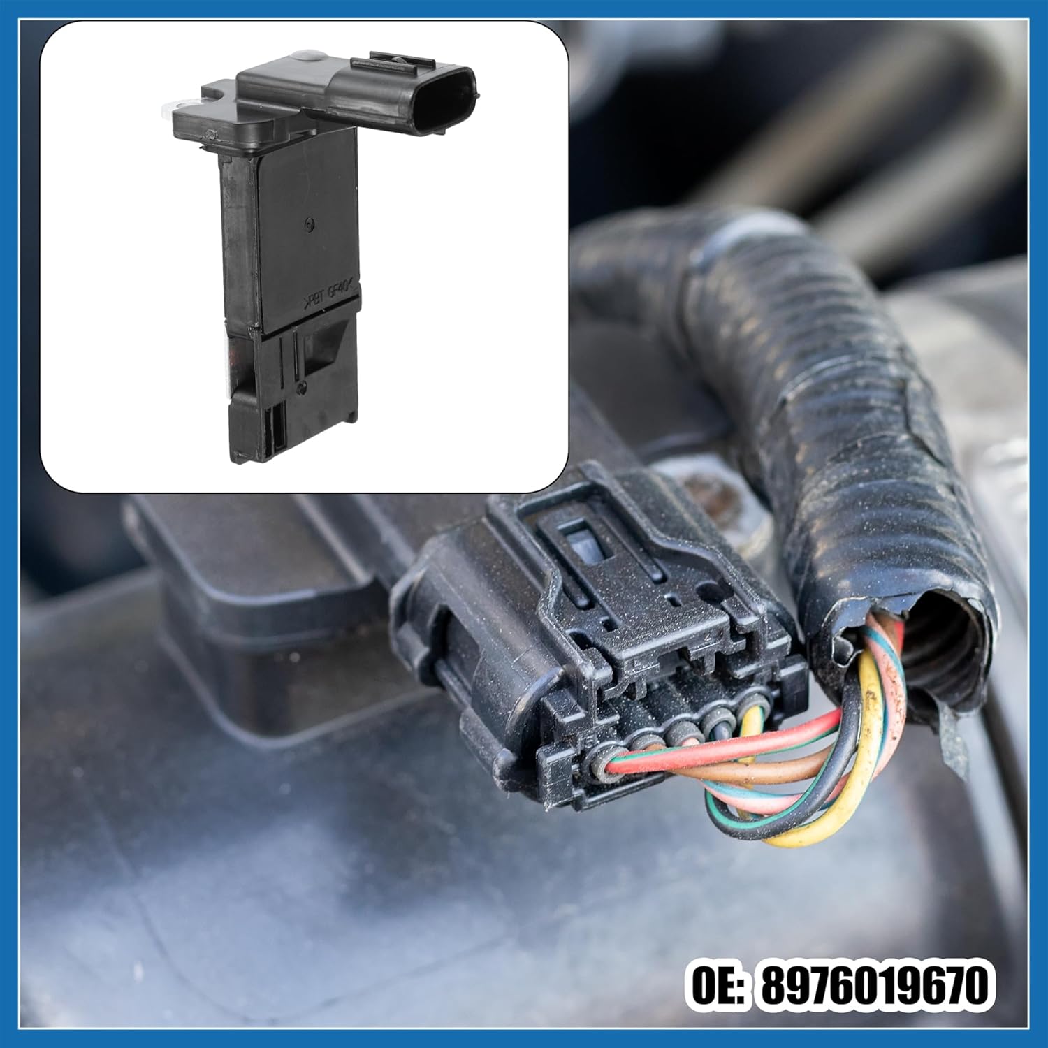 MAF Mass Air Flow Meter Sensor 8976019670 for Isuzu D-Max Pickup 2.5 DiTD 3.0 D 4x4 2007-2012 Item Replacement