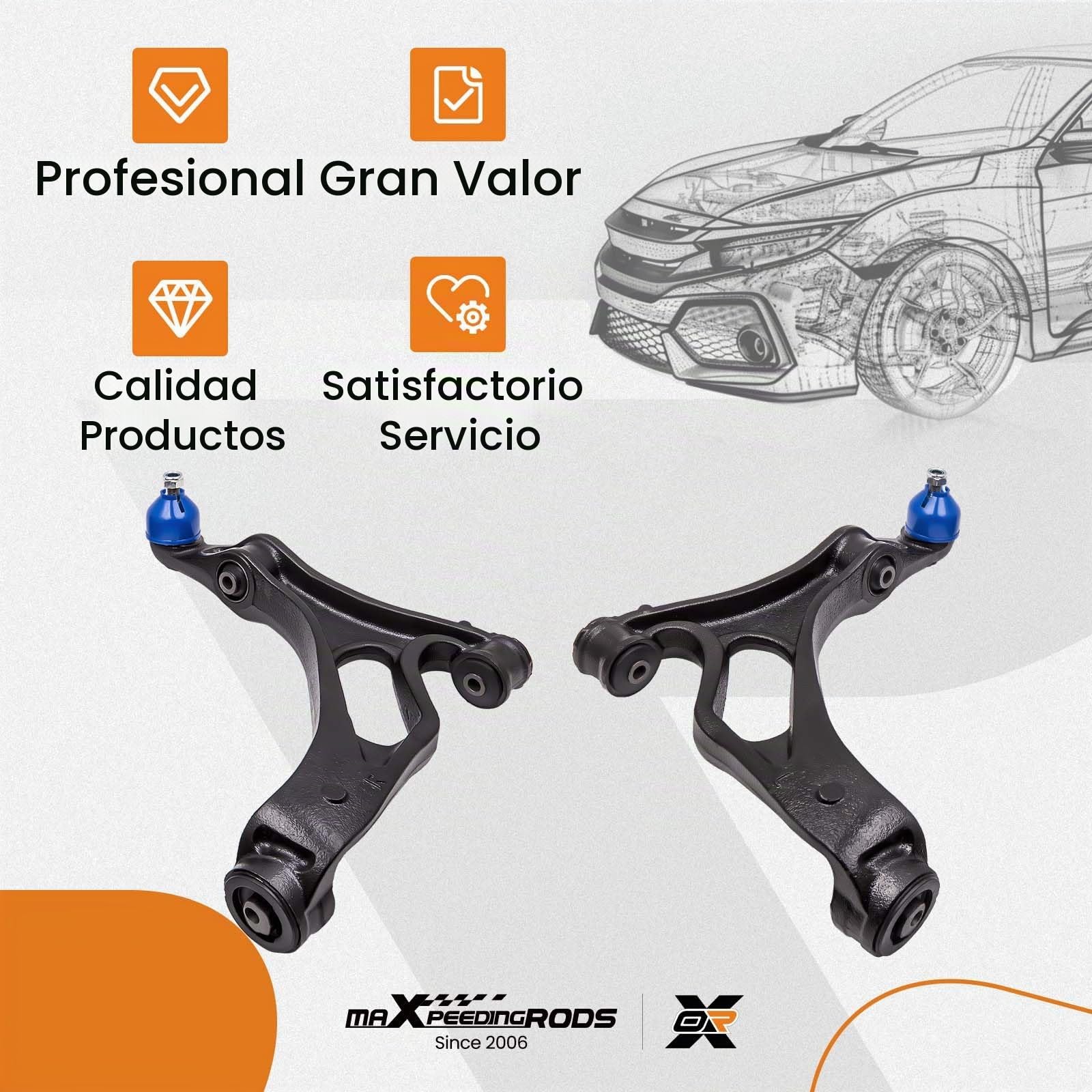 maXpeedingrods 2x Brazos con Rótula para VW, para Audi, para Porsche | 95534101732, 95534101733, 7L8407151B, 7L0407151H, 7L0407153E, 7L0407151C, 7L0407154E, 7L0407152C