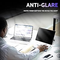 Vista 5 de MagicSuction™ - Pantalla de privacidad para Surface Go 4/3/2/1 de 10.5 pulgadas, protector negro antiespía extraíble, filtro de luz azul