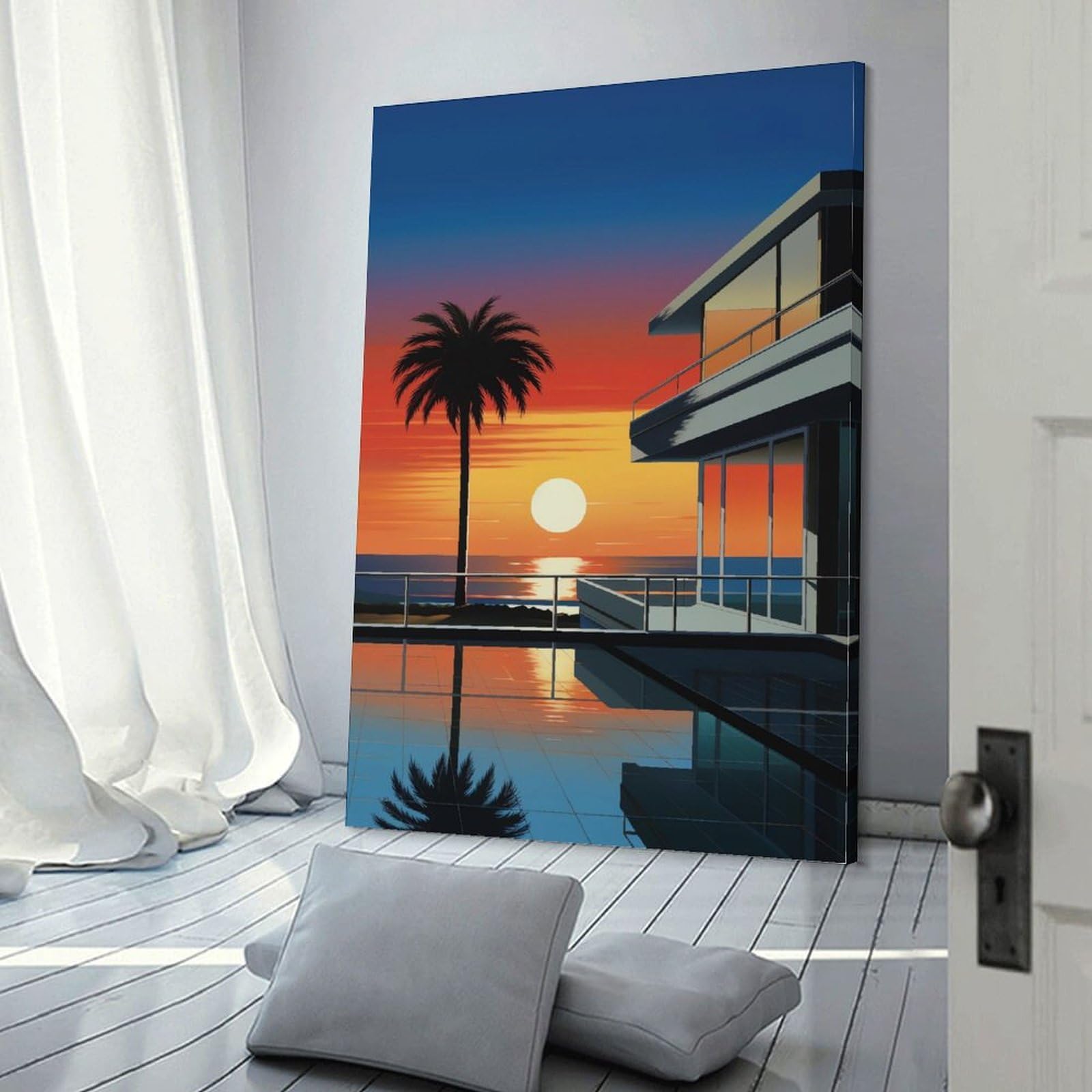 Hiroshi Nagai Wall Art-Sunrise Sunset Landscape Canvas Poster Wall