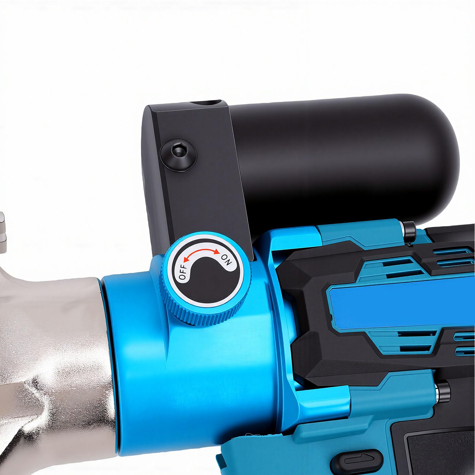 LiebeWH Elektryczna Hydrauliczna Zaciskarka z 12 Matrycami 10-300 mm² i siłą 90 KN do Akumulatorów 18V, Bezprzewodowe Narzędzie do Zaciskania Końcówek Kablowych, Prasa z okrągłą głowicą