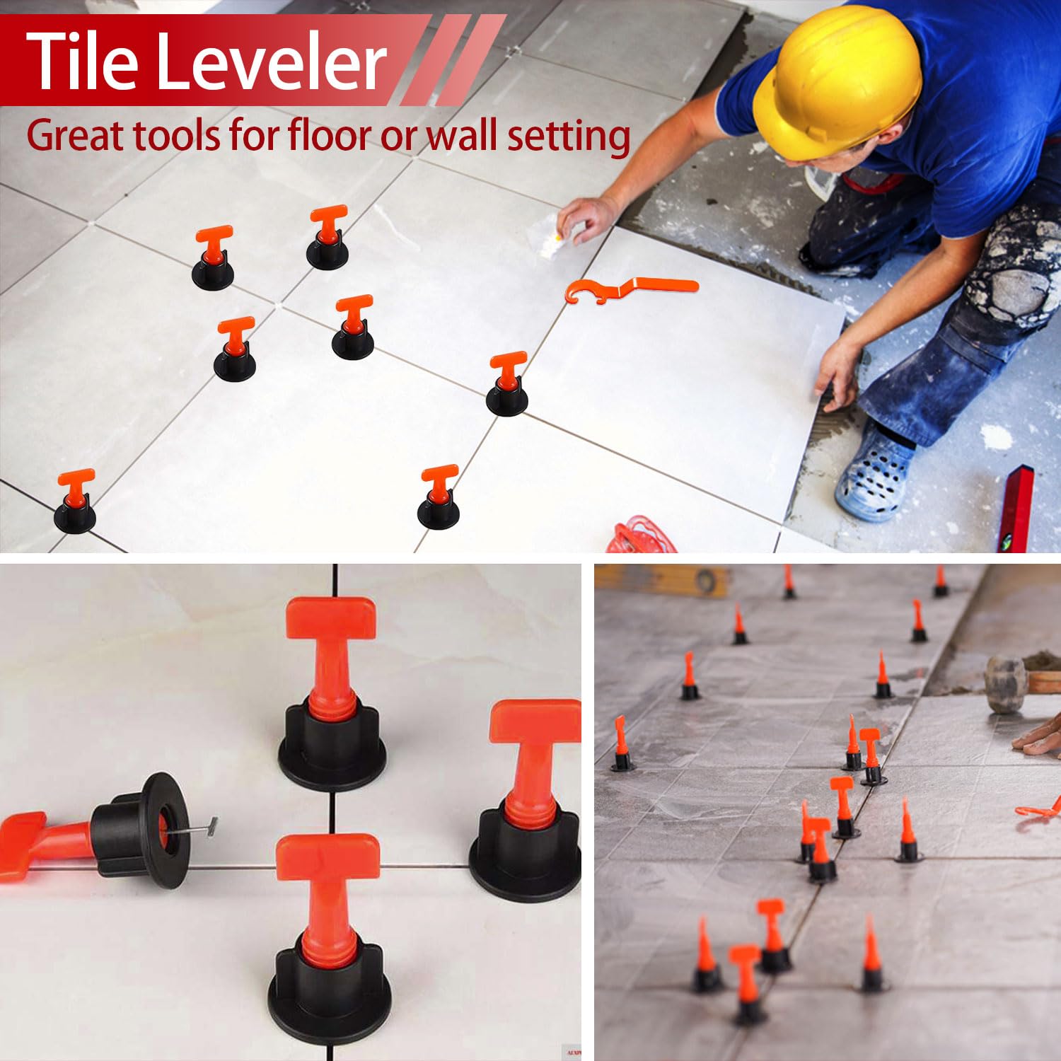 1304 Piezas Niveladores de Azulejos Cuñas Niveladoras Suelo Distanziatori per Piastrelle Cunei per Piastrelle con Cruz de Baldosa 2 mm y 3 mm Llave para baldosas para Azulejos y Baldosas Reutilizable