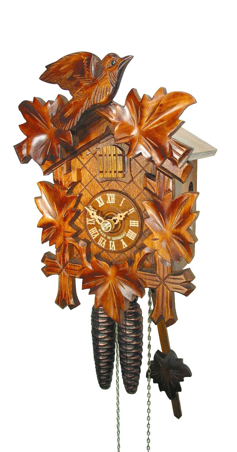 Reloj cucú 5 follajes, pajarito