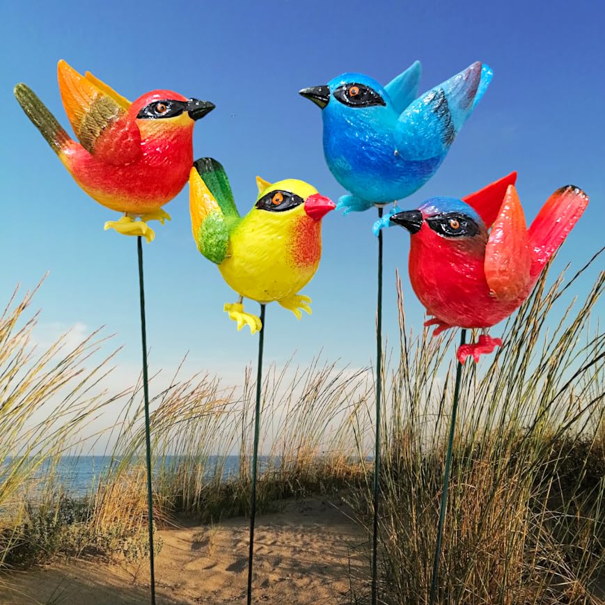 ARUNA DECOR PVC & Metal Colourful Birds Set of 4 Garden Decoration Outdoor Sticks(Lawn Decor, Garden Decor, Outdoor Decor Stick) [7x10x8 cm] (Birds) (B0D3F2BLNT) Amazon Price History, Amazon Price Tracker