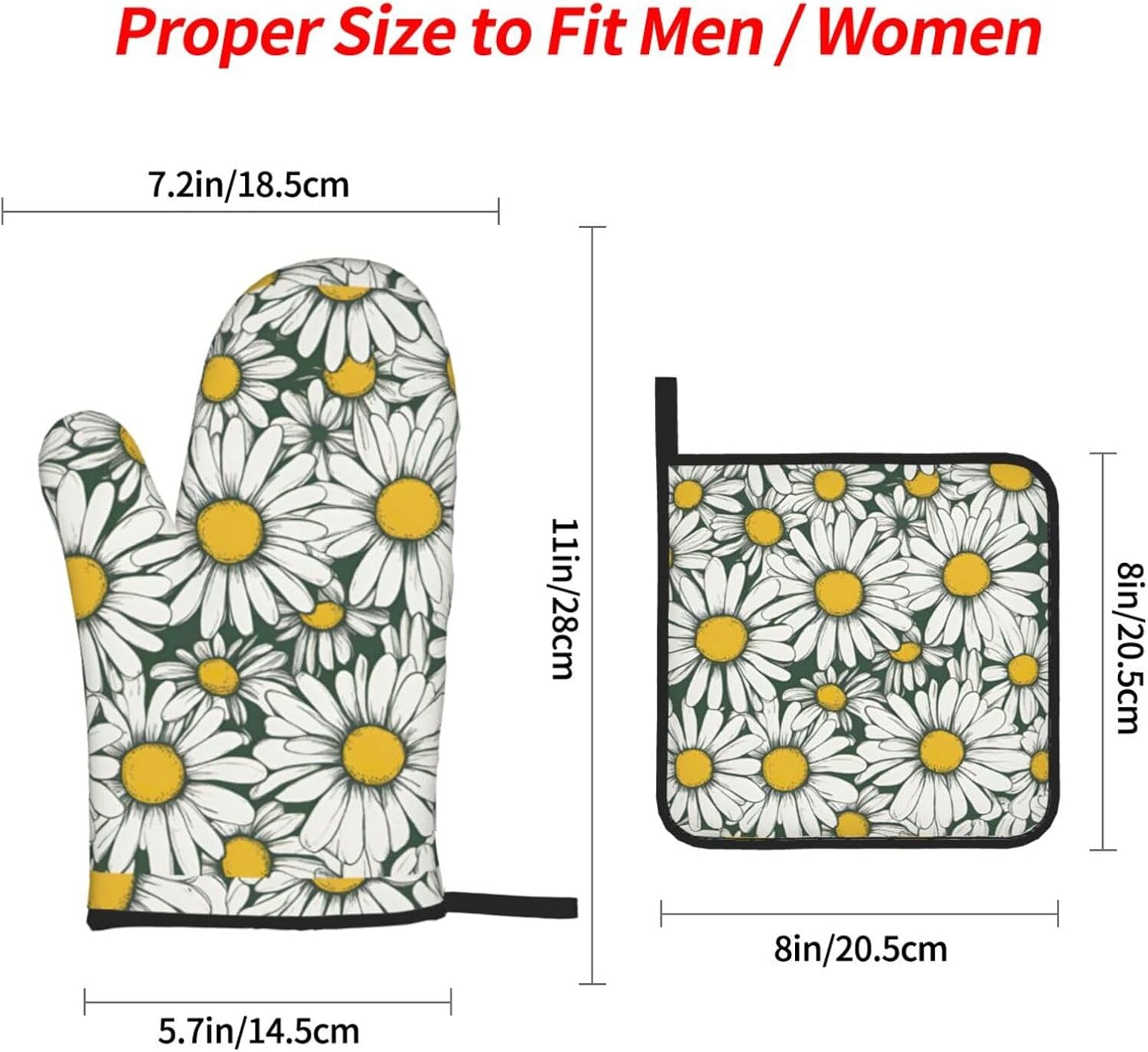 White daisy Kitchen baking four piece set, fit for cooking and baking, oven, microwave, and outdoor barbecue