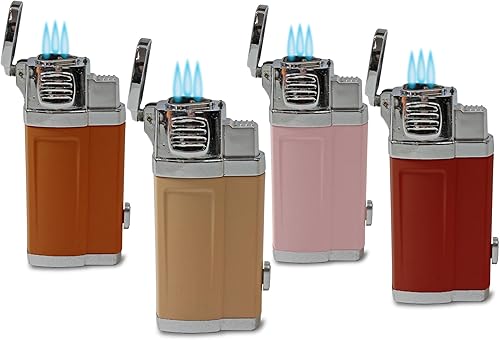 Brilliance Encendedor de antorcha de llama triple - Paquete de 4