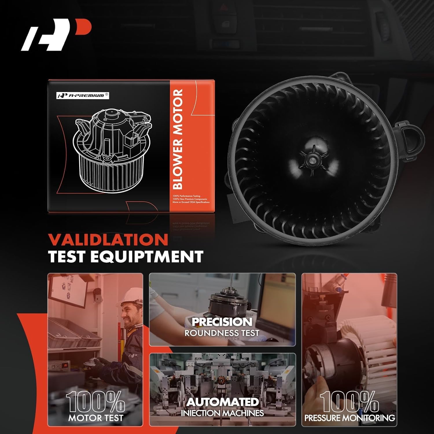 A-Premium Front HVAC Heater Blower Motor Compatible with Kia Forte 2019-2022, Niro 2017-2019 & Hyundai Ioniq 2017-2019, with Fan Cage