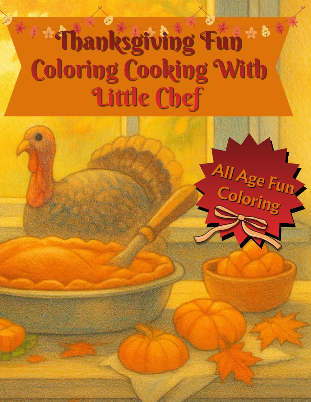 Thanksgiving Fun Coloring Cooking With Little Chef: A Festive Thanksgiving Coloring & Cooking Adventure for Kids of All Ages