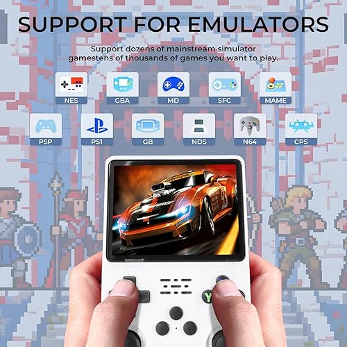 Miniatura 5 de R36s Pro Retro - Consola de juegos portátil, IPS de 3.5 pulgadas, 128 GB precargados con más de 40000 juegos clásicos, consola de juegos portátil,