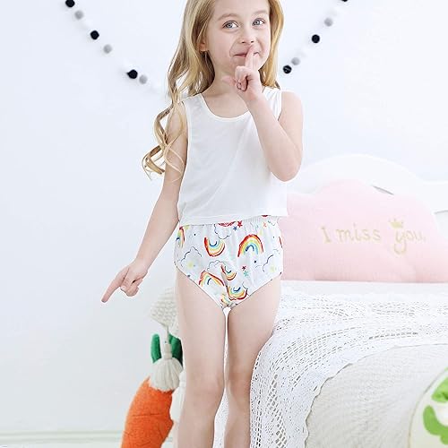 Miniatura 2 de Paquete de 4 pantalones de entrenamiento para ir al baño pequeños, ropa interior de entrenamiento de algodón, talla 2T, 3T, 4T, ropa interior