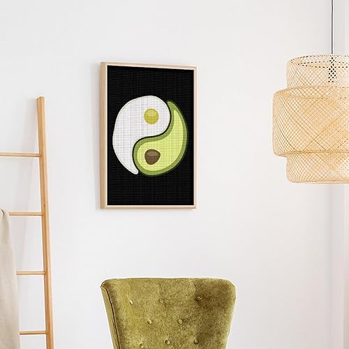Miniatura 4 de Avocado Egg Yin Yang Diamond Art Painting Kits Full Square Drill DIY Picture Art Crafts for Home Wall Decor