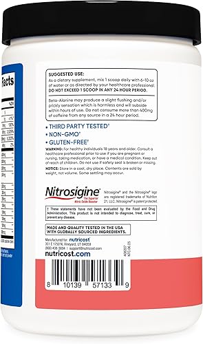 Miniatura 4 de Nutricost Xtreme preentrenamiento, sandía, 30 porciones, vegetariano, sin OMG y sin gluten (Pre-X)