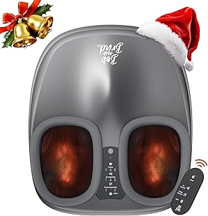 BOB AND BRAD Lite Foot Massager with Heat and Remote, Christmas Gifts for Women Men-FSA HSA Eligible, Electric Feet Massager Machine for Plantar Fasciitis