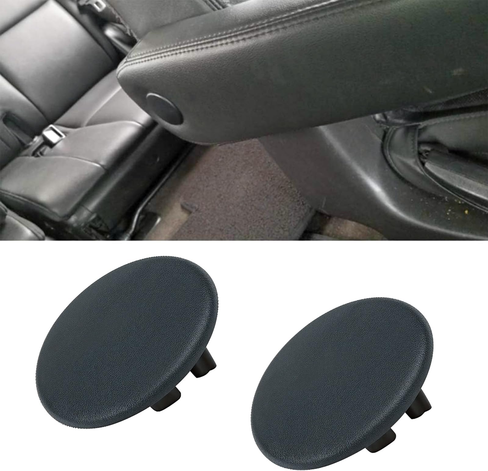 Armrest Cap Cover Repacement for 07-19 Chevy Tahoe, Suburban, Yukon, Escalade - 15279689 OEM Replacement Left or Right Rear Bucket Seat Arm Rest Snap Handle Trim Bolt - Black