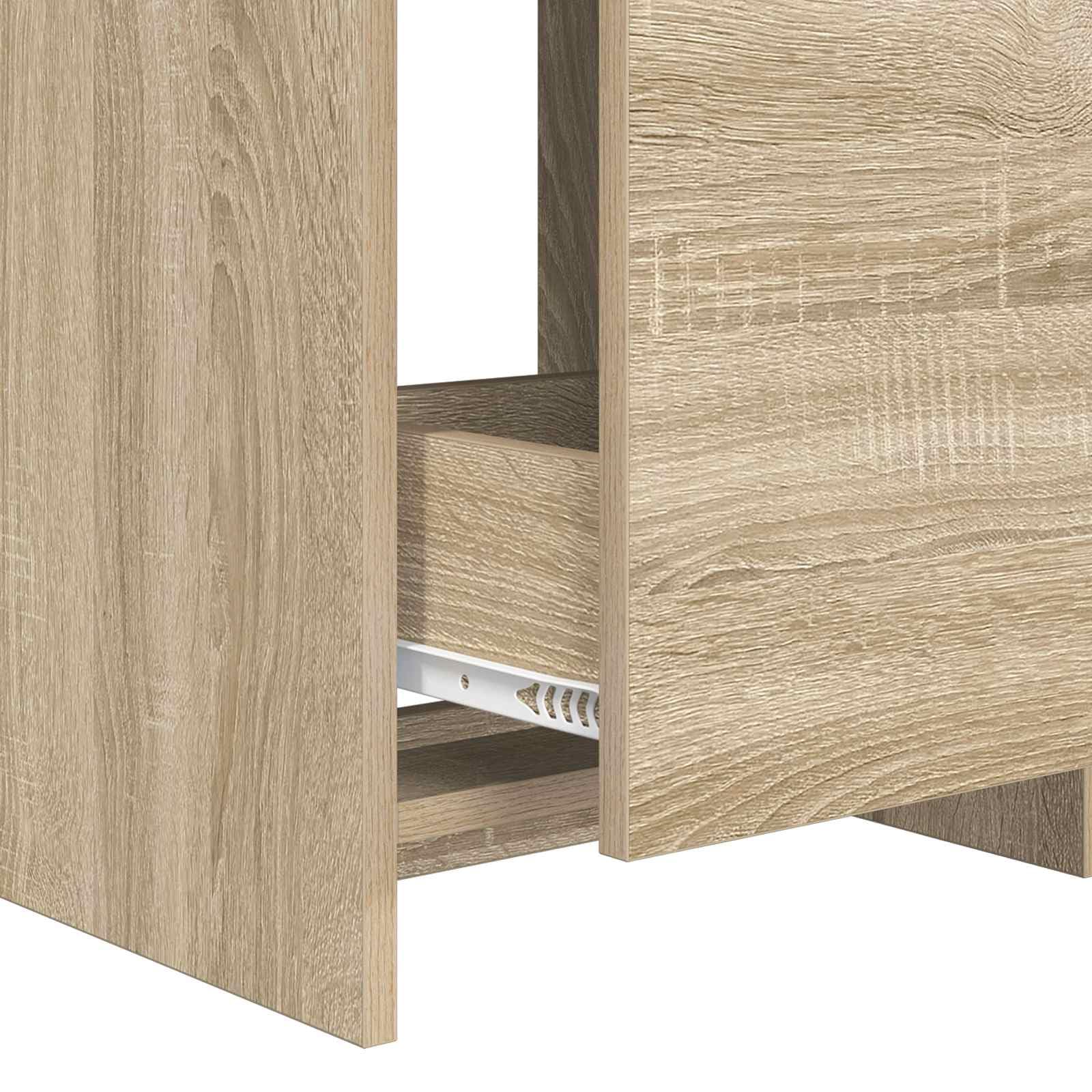 Mueble de baño con lavabo, roble Sonoma, moderno mueble de baño con 2 cajones de madera de 42 x 40 x 84,5 cm para baño de invitados y baños pequeños
