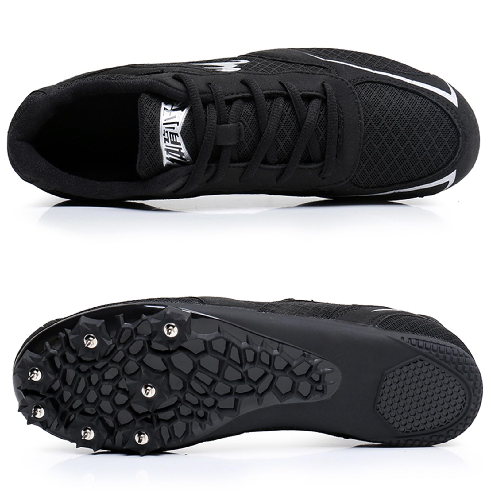 Zapatillas de Clavos Atletismo para Hombre con 7 Clavos Antideslizantes Zapatillas Deportivas para Sprint Velocidad Sprint Running