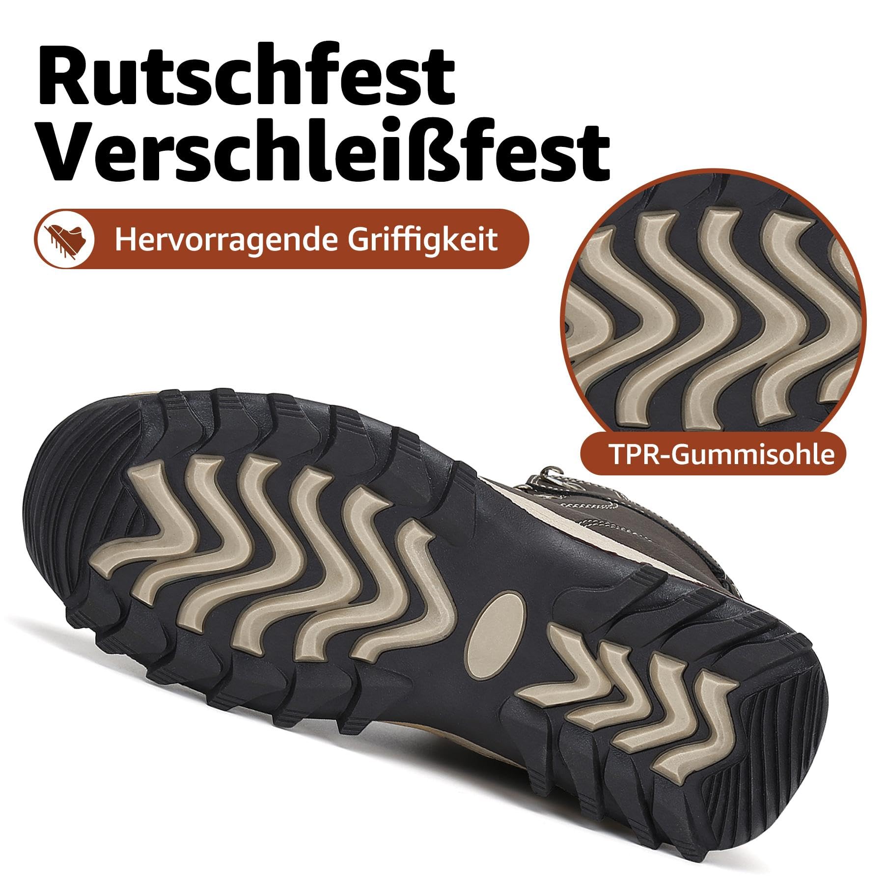 Mishansha Uomo Scarpe Invernali Donna Stivali da Neve Calda Impermeabili Outdoor Sneakers da Trekking Taglia 36-48 EU