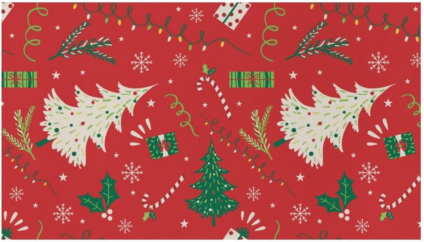 Christmas Tree and Elemental Decorations Pet Cat Dog Food Mat Non Slip Mat Water Bowl Mat Quick Dry Cat Feeding Mat 17x30inch