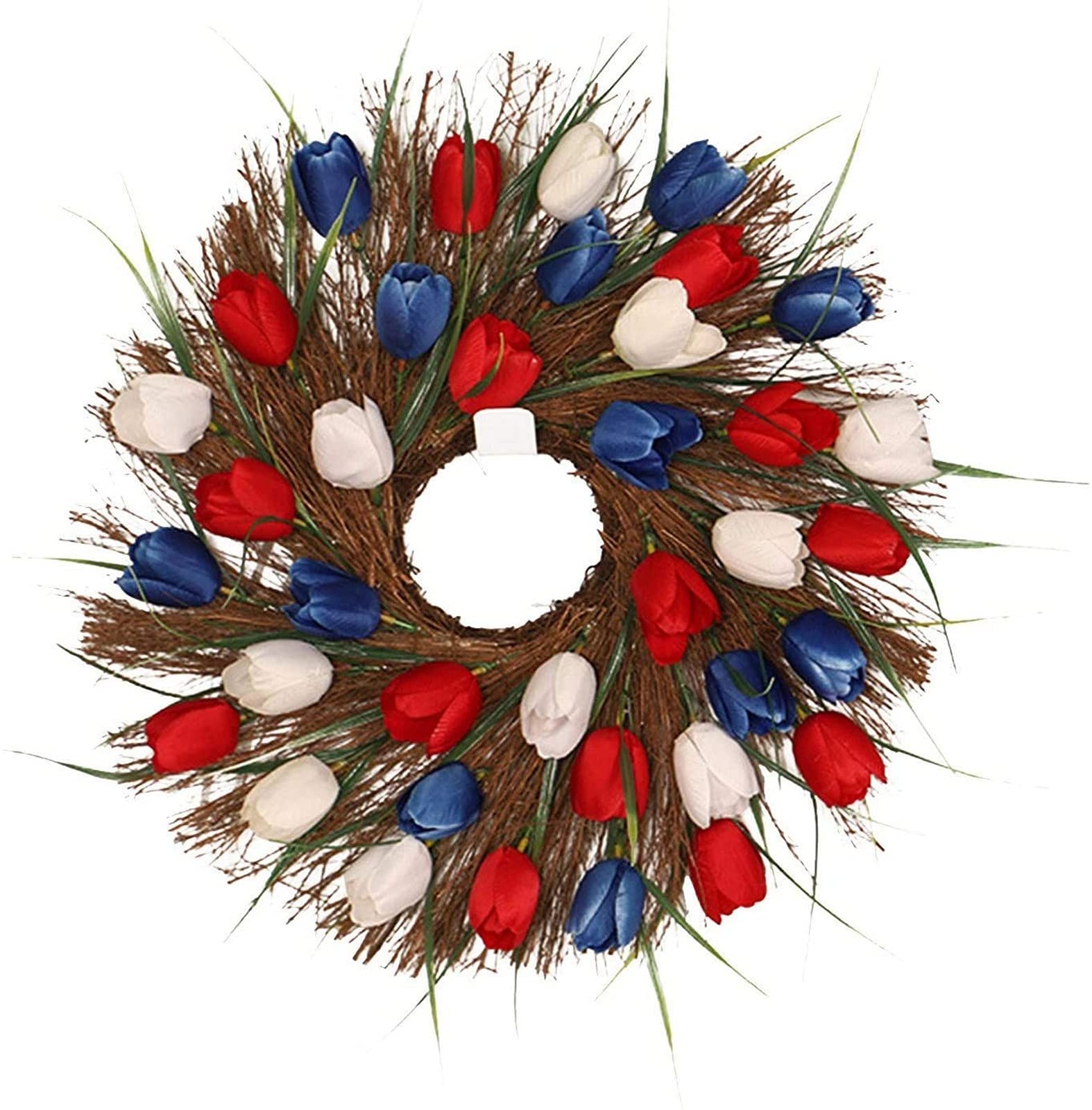Couronne de tulipes artificielles décoration de Noël pour la maison