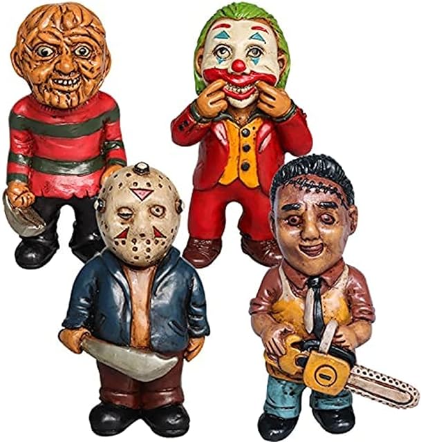WRIGGY Garden Statue Resin Ornaments Halloween Zombie Gnomes Horror Movie Garden Decor, Scary Dwarf Zombie Statue for Outdoor Yard Lawn Horror Decor