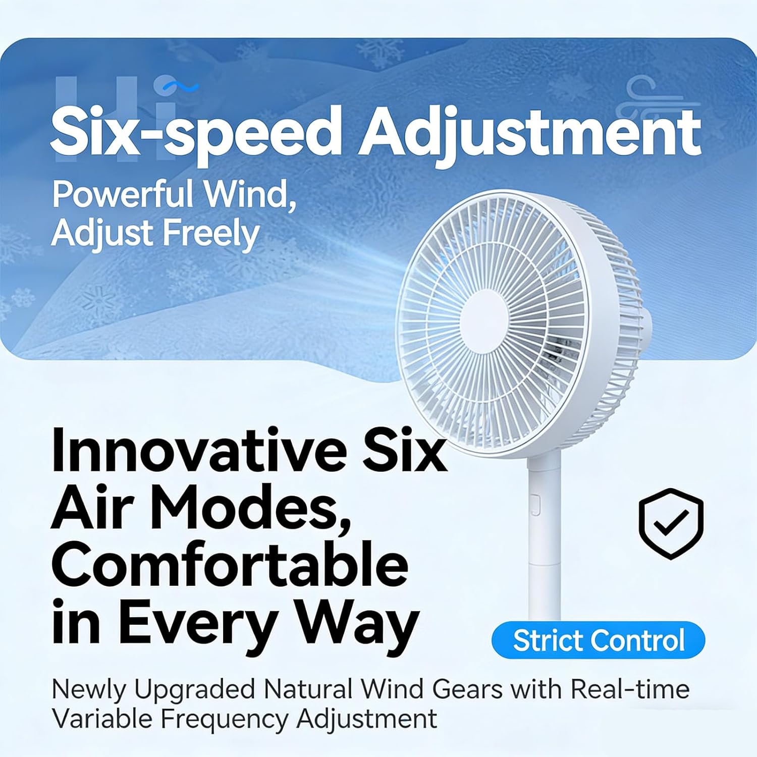 Space Saving Portable Electric Air Supplier with 4 Speed Picks and Wide Air Spread Dorm Room Fan